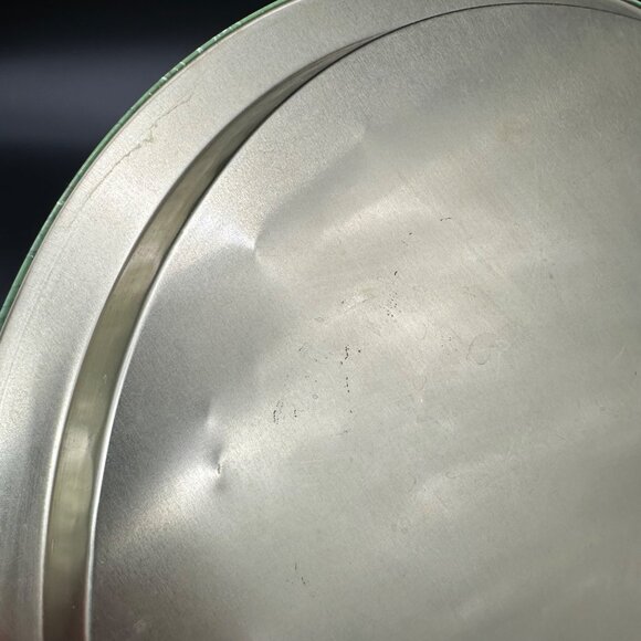 Christmas Serving Trays Poinsettia Metal Set Of 2 Holiday Decor Red Green - Picture 7 of 10